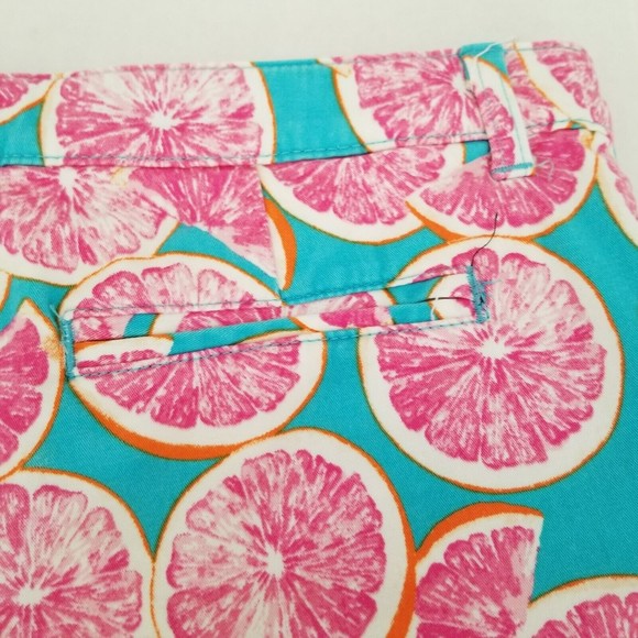 Crown & Ivy Shorts Girls 16 Pink White Print Adjustable Waist Pockets - Picture 6 of 11